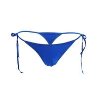 Mens Briefs,Sexy Thong Underwear,Erotic G-Strings & Thongs Bulge Pouch Adjustable Waist Clubwear Joke Secret Gift Tanga for Stag Do Fancy Dress Costume Blue
