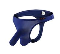 Mens Briefs Sexy Thongs for Men Elephant Pouch Men's Underwear Prolapse Support Man Jockstrap High Cut Bulge Enhancing Jock Strap Erotic G-String Joke Secret Gift Dark Blue