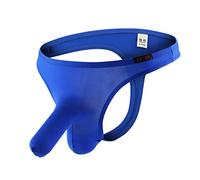Mens Briefs Sexy Thongs for Men Elephant Pouch Men's Underwear Prolapse Support Man Jockstrap High Cut Bulge Enhancing Jock Strap Erotic G-String Joke Secret Gift Blue