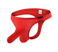 Mens Briefs Sexy Thongs for Men Elephant Pouch Men's Underwear Prolapse Support Man Jockstrap High Cut Bulge Enhancing Jock Strap Erotic G-String Joke Secret Gift Red