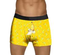 men's briefs - Soft Boxer Shorts Soft Antibacterial Pants Gents Microfibre Underpants Stretch Fit Mens Underwear Boxer Shorts for Men for Everyday Wear Yellow