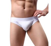 Men's Briefs Underwear Athletic Supporter Underpants Low Rise Hipster Briefs Classic Stretch Underwear Pant Soft Breathable Slips Underwear Sexy Bulge Pouch Briefs for Everyday Essential White