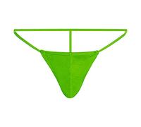 Mens Briefs Underwear Hollow Out G-Strings Bikini Briefs Underwear Sexy Mini Thong Underwear Hot Funny Thong String Briefs Sexy Lace Mankini Briefs Summer Swimsuit Dad (Green, One Size)