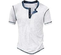 Mens Bright Short Sleeved Shirts Mens Linen Trousers Slim fit White Round Neck t Shirts Men Summer Tops Casual Smart Denim Shirt Short Sleeve # Black V Neck T Shirt Men Slim Fit