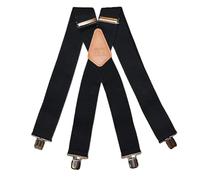 MENS BRIMARC PLAIN BLACK WORK BRACES 50MM 2" WIDE SUSPENDERS