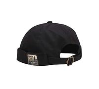Men's Brimless Caps Solid Color Knitted Cotton Fashion Quick Dry Adjustabel Beanie Cap Street Casual Hip Hop Skull Hats Black