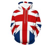 Men's British Flag Hoodie - Cozy And Stylish Pullover Hooded Sweatshirt M