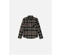 Men's Brixton Black/Charcoal/Pinecone Bowery L/S Flannel Shirt
