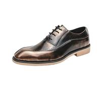 Mens Brogue Oxford Leather Dress Shoes Lace Up Formal Wedding Prom Casual Luxury Footwear(Marrone,7.5 UK)
