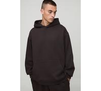 Mens Brown Basic Oversized Over the Head Hoodie, Brown L