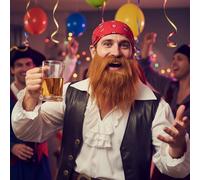 Wicked Costumes Adult Fancy Dress Beard - Brown