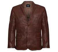 Men's Brown Genuine Leather Blazer Soft Real Italian Fitted Vintage Jacket Coat 5XL