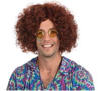 Mens Brown Hippie Wig