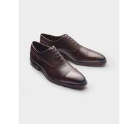 Men's Brown Leather Capped Oxford Shoes - Size: 10 - Savile Row Company
