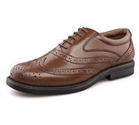 Mens Brown Leather Fulfit Wing Cap Brogue Oxford Shoe 13 UK