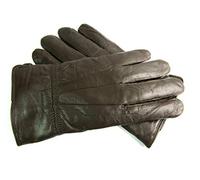 Mens Brown Lined Soft Genuine Leather Gloves (SMALL)