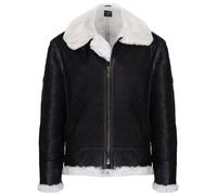 Infinity Leather Mens B3 Aviator Real Sheepskin Flying Jacket-Oxford - Brown - Size 5XL