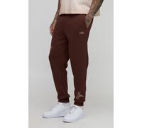 Mens Brown Tall Regular Fit Cherub Worldwide Print Jogger, Brown M