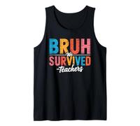 Mens Bruh We Out Bruh We Survived Funny Last Day of School Bruh Tank Top