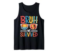 Mens Bruh We Out Bruh We Survived Funny Last Day of School Bruh Tank Top