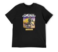 Men's Budgie Bandolier Rock Metal Band Logo Men's T-Shirt XL Black