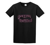 Men's Buffalo Springfield Logo O-Neck Cotton T Shirt Black XL