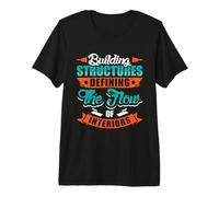 Mens Building Structures Defining The Flow of interiors - Drywall Premium T-Shirt