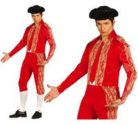 Mens Bullfighter Fancy Dress Costume Men's Spanish Matador Outfit Red New fg