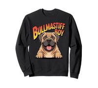 Mens Bullmastiff Boy Cartoon Pet Gamekeeper Giant Dog Breed Sweatshirt