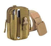 Men's Bunkbag - Mobile Phone Pocket Belt Outer Hip - Oxford Large Volume Mobile Phone Case with Strap Pouch for Smartphone and Travel, Phone Compartment, Khaki, riferimento alla descrizione