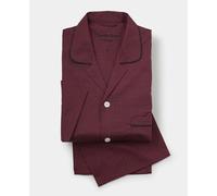 Men's Burgundy Cotton Foulard Print Pyjamas - Size: XXL - Savile Row Company