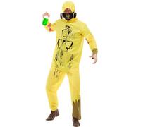 Mens Burnt Biohazard Fancy Dress Costume Medium