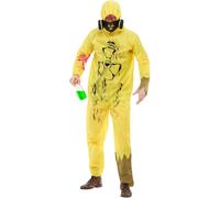Mens Burnt Biohazard Fancy Dress Costume XL