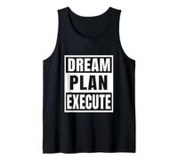 Mens Business and Hustle Mindset: Dream Plan Execute Tank Top