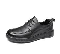 Men's Business Leather Shoes Retro Casual Driving Work Formal Oxford,Black,7 UK