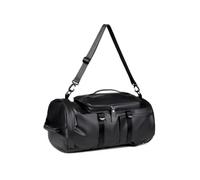 Men's Business Travel Backpack Large Capacity Commuter Backpack Waterproof PU Leather Multi-functional Laptop Travel Bag 14Inch Laptop, Business Work Fitnes(Black) (Black)