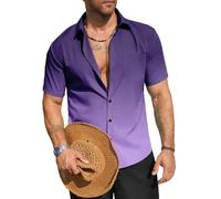 Men's Button Down Short Sleeve Shirt Casual Shirts (UK, Alpha, S, Regular, Regular, #12)