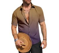 Men's Button Down Short Sleeve Shirt Casual Shirts (UK, Alpha, S, Regular, Regular, #15)