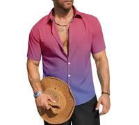 Men's Button Down Short Sleeve Shirt Casual Shirts (UK, Alpha, S, Regular, Regular, #8)