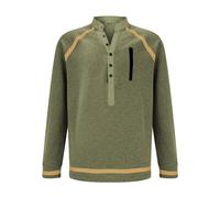 Mens Button Up Pullover - Solid Color Tactical Sweatshirt Mens Autumn Long Sleeve Stand Up Collar Pullover Cotton Hoodless Sweater Autumn Thick Warm Jumper Fashion Trend Workwear Activewear