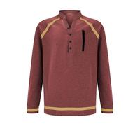 Mens Button Up Pullover - Solid Color Tactical Sweatshirt Mens Autumn Long Sleeve Stand Up Collar Pullover Cotton Hoodless Sweater Autumn Thick Warm Jumper Fashion Trend Workwear Activewear