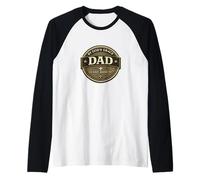Mens By God's Grace Dad Est. 2018 Christian Father Faith Family Raglan Baseball Tee
