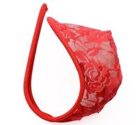 Men's C String Thongs Bulge Pouch Sexy Solid Smooth Gay Underwear Lace See Through Invisible Briefs Sexy Elegant
