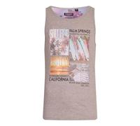 Mens California Graphic Vest Sleeveless Tank Top 100% Cotton Undershirt Gym Holiday Classic Surf Palm Trees Beach Grey M