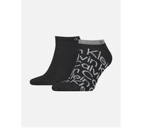 Men's Calvin Klein 2 Pack Mens Ankle Signiture Socks Black - Size: 9/10/10.5/9.5/11