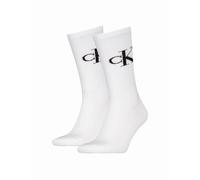Men's Calvin Klein 2 Pack Monogram Mens Socks White - Size: 12/9/11.5/11/10.5/10/9.5