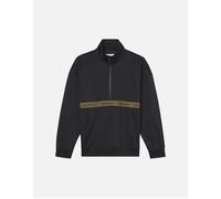 Men's Calvin Klein Contrast Half Zip Sweat - Black