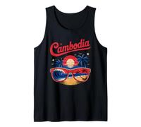Mens Cambodia Beach Country Cambodia Flag Roots Cambodian Tank Top