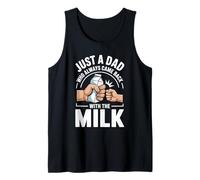 Mens Came Back with The Milk Dad and Son Fist Papa Tank Top
