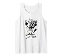 Mens Cameron - Cool Boy Name with Cute Devil - Born to Misbehave Tank Top